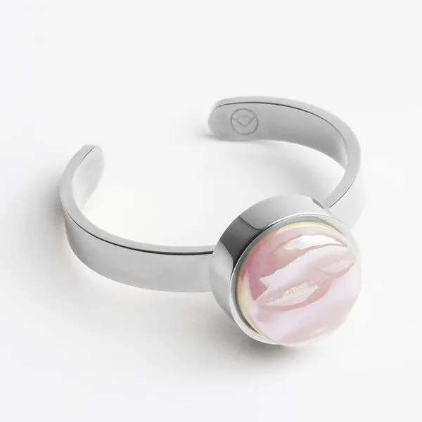 ALEXASCHA ALEXASCHA Größenverstellbarer Ring mit Stein, Silver, – Produktbild 1 von 7