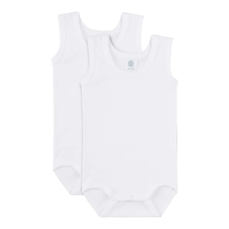 Sanetta Sanetta 2er-Pack Bodys ohne Arm, Weiss, – Produktbild 1 von 1