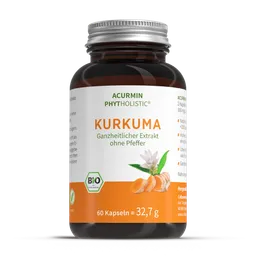 Cellavent Healthcare Bio Kurkuma Kapseln ohne Pfeffer – Acurmin Phytholistic 1 Monat – Produktbild 1 von 1