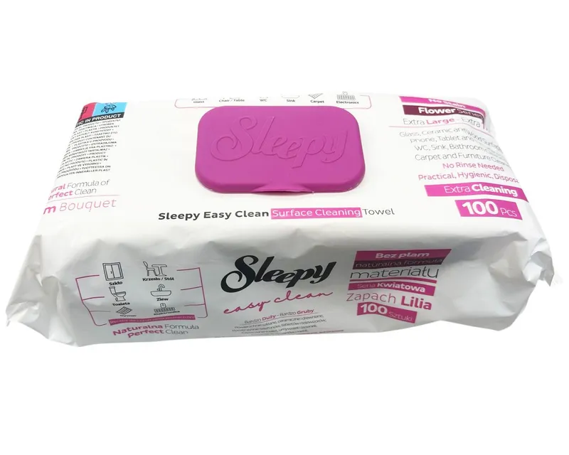 Sleepy Oberflächenreinigungstücher - Pink (100 Tücher) Reinigungstücher, Rosa, – Produktbild 1 von 3