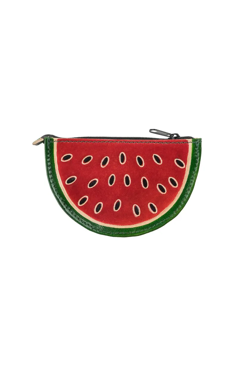 Tranquillo Handgeprägte Geldbörse MELONLI Rot – Leder - rot – Produktbild 1 von 2