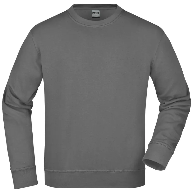 James & Nicholson James & Nicholson Klassisches Rundhals-Sweatshirt JN840, Dark-grey, – Produktbild 1 von 1