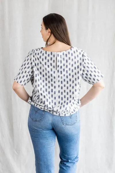 Jyoti - Fair Works Jyoti - Fair Works Bio-Baumwoll Shirt Sarala Ikat, Ikat, – Produktbild 4 von 4
