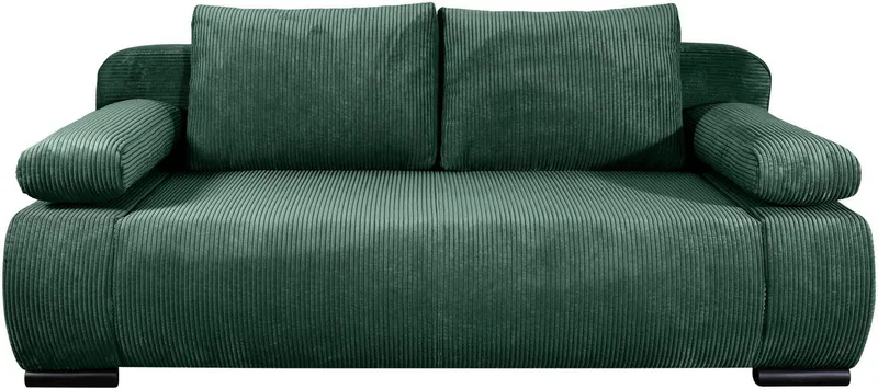 COLLECTION AB Schlafsofa Moritz B: 200 cm, Liegefl. 142x200 cm, Gästebettfunktion, frei stellbar, Wohnkomfort, Grün, – Produktbild 3 von 5