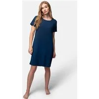 greenjama greenjama Damen Sleepshirt aus Derby-Rib, GOTS-zertifiziert, Ultramarin (blau), – Produktbild 1 von 1
