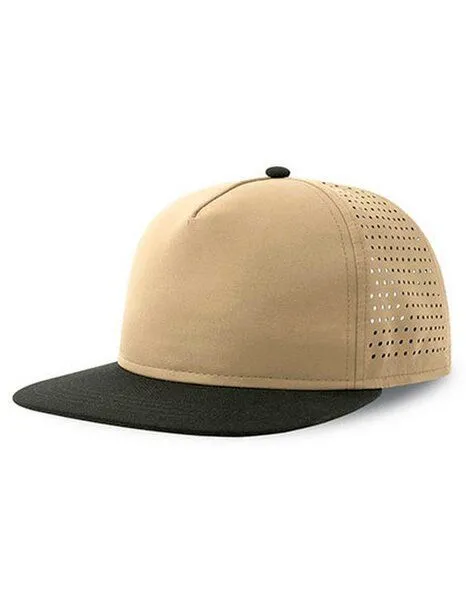 Atlantis Headwear Atlantis Headwear Verstärkte Streetwear-Cap aus recyceltem Polyester, Khaki/schwarz, – Produktbild 1 von 2
