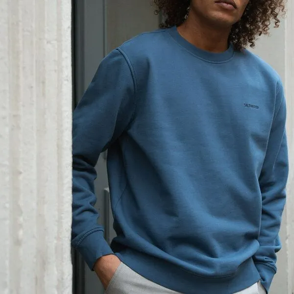 SALZWASSER SALZWASSER FJORD Sweater (Unisex) aus 100% Bio-Baumwolle (GOTS), Indigo (blau), – Produktbild 2 von 4