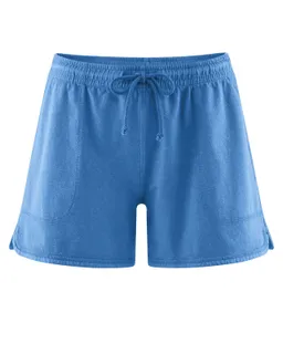 HempAge Hempage Damen vegan Shorts Aus Piqué Jersey Ozeanblau – Produktbild 1 von 1