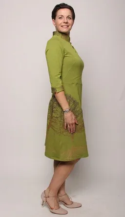 Peaces.bio - handbedruckte Biomode Peaces.bio - handbedruckte Biomode Kunstdruck-Kleid Baumgeschwister – Produktbild 1 von 1