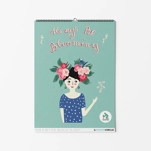 Photocircle Photocircle Achtsamkeits Wandkalender 2027 – Always Be Blooming – Produktbild 1 von 4