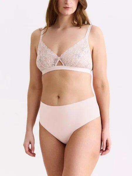 erlich textil erlich textil Light Touch High Waist Brazil String im 3er Pack aus weichem Modal, made in Europe, Magnolie, – Produktbild 6 von 6