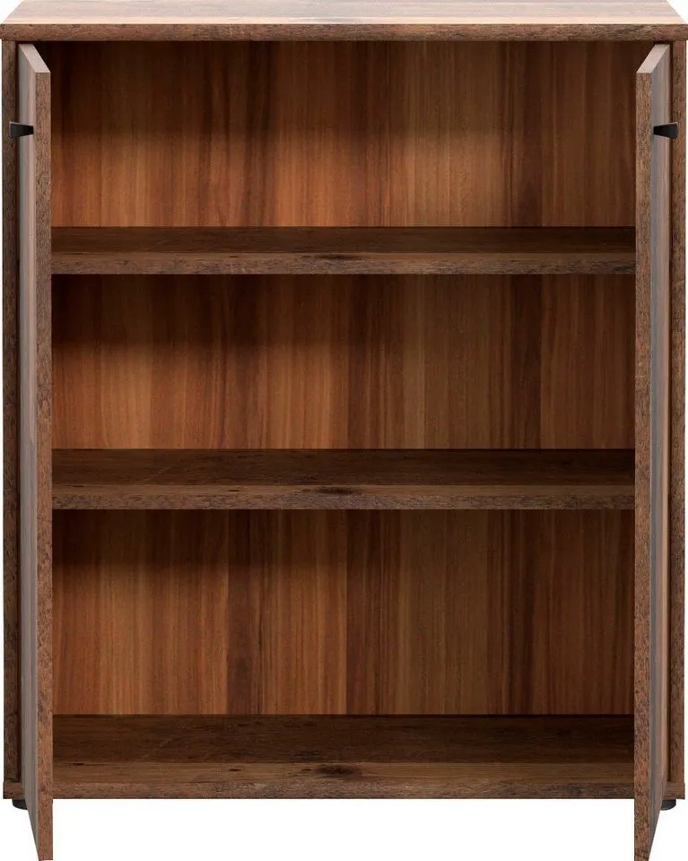 FORTE Kommode Tempra, Kommode, 2 große Türen, Höhe 85,5 cm, Breite 73,7 cm, Braun, – Produktbild 4 von 5