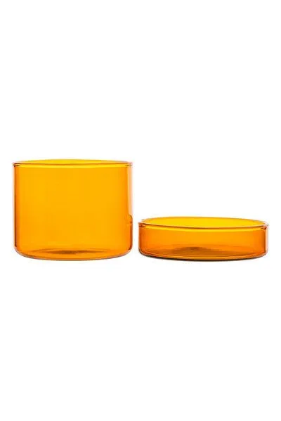 Tranquillo TRANQUILLO Aufbewahrungsdose RAINBOW Borosilikatglas (GLA028, GLA029, GLA030, GLA031, GLA032), Orange (gla032 klein), – Produktbild 3 von 4