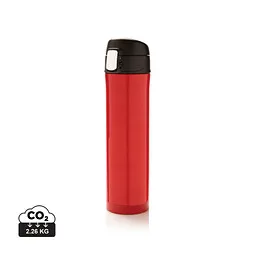 XD Collection XD COLLECTION Easy Lock Vakuum-Flasche aus RCS recyceltem Stahl, rot – Produktbild 1 von 1