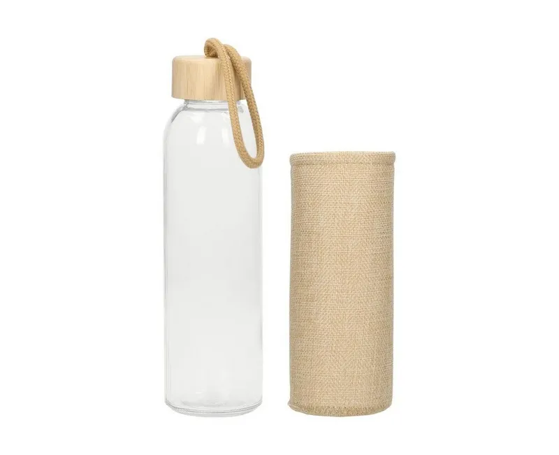 elasto elasto Glasflasche mit Hülle "Natural", Natur, – Produktbild 4 von 8