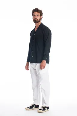 RAVENS VIEW IBIZA RAVENS VIEW IBIZA Herren vegan Hemd Daniele Schwarz – Produktbild 1 von 1