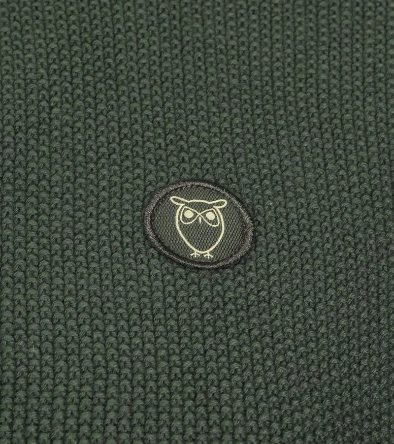 KnowledgeCotton Apparel KnowledgeCotton Apparel Field Pullover Dunkelgrun - Größe XL, Grün, – Produktbild 3 von 4