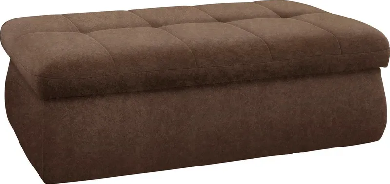 DOMO collection Hocker NMORIC, mit Stauraumfach, auch in Cord, Braun, – Produktbild 2 von 5
