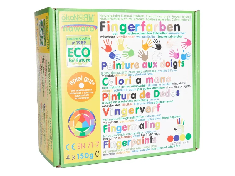 Ökonorm ökoNORM nawaro Fingerfarben blau, rot, gelb, grün – Produktbild 1 von 3