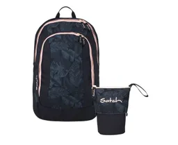 Satch Satch Schulranzen Schulrucksack-Set AIR Midnight Jungle 2-teilig (2-teilig), Schulranzen, ergonomisch, Laptop-Fach, Your-Size-System – Produktbild 1 von 1