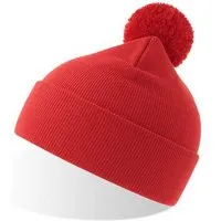Atlantis Headwear Atlantis Headwear Atlantis Wind Beanie Mütze Bommelmütze einfarbig 8 Farben, Rot, – Produktbild 1 von 1