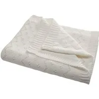 HANS NATUR Babydecke Ajour Strick Bio-Baumwolle ivory Maße 80 x 95 cm – Produktbild 1 von 1