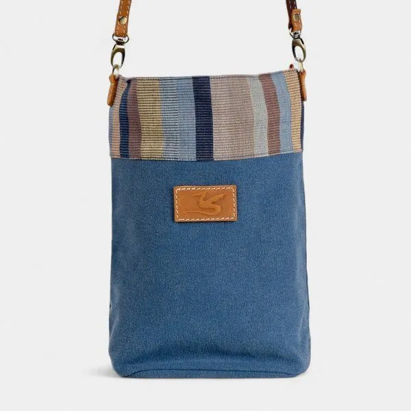 Dragolina Dragolina Umhängetasche Willow mit Webstoff der Pwo Karen, Jeansblau (blau), – Produktbild 1 von 4