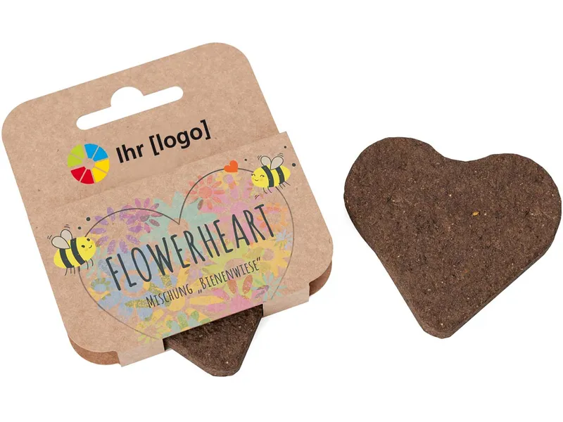 Blumensamen 'Flowerheart Blumenwiese' inkl. 1-4-farbigem Aufdruck – Produktbild 1 von 1
