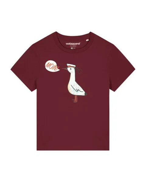 watapparel watapparel T-Shirt Frauen Moin Seagull, Burgundy, – Produktbild 1 von 3
