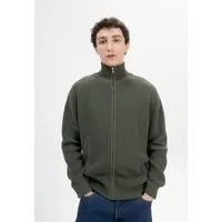 MELA MELA Rippstrick Jacke Style TAKSH aus 100% Bio-Baumwolle, Grün melange, – Produktbild 1 von 1