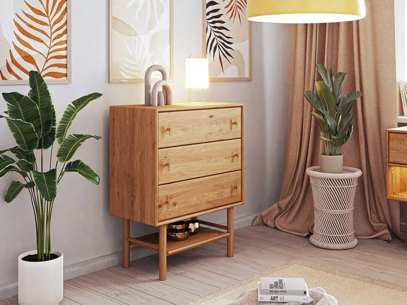 allnatura Kommode "Serea" | Variante 04 | H99xB110xT45 cm, Wildeiche, geölt, – Produktbild 2 von 2