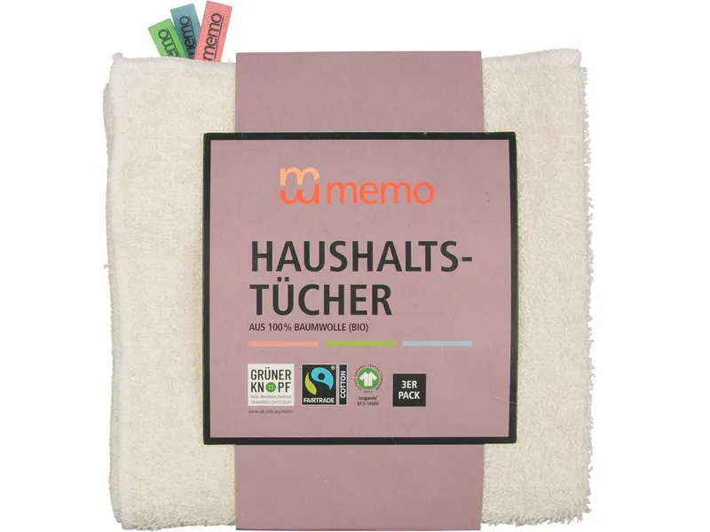 Memo 3er-Pack memo Haushaltsreinigungstuch mit Farbfähnchen – Produktbild 1 von 1