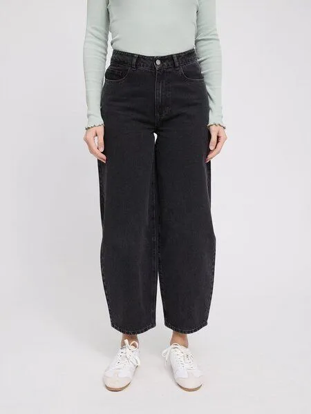 Mazine Mazine Damen Jeans im Barrel-Style aus 100% Bio-Baumwolle, Dark grey (grau), – Produktbild 1 von 4