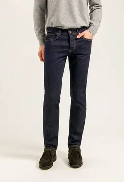 MUD Jeans MUD Jeans HANK Mid Tapered Jeans aus einem Bio-Baumwolle / recycelter Baumwolle Mix (strong blue) – Produktbild 1 von 1
