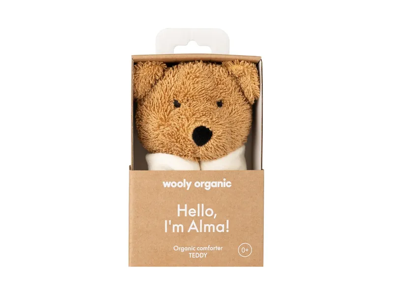HANS NATUR HANS NATUR Kuscheltuch mit Teddykopf Bio-Baumwolle (kbA) Tuchmaße 40 x 40 cm, Braun, – Produktbild 2 von 2