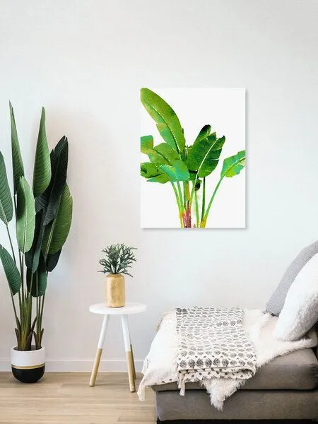 Photocircle Photocircle Poster / Leinwandbild - Tropical Banana Leaves Watercolor – Produktbild 4 von 4