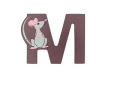 El Puente El Puente Holzbuchstabe M "Maus" | Fair Trade & Handmade aus Sri Lanka – Produktbild 1 von 1
