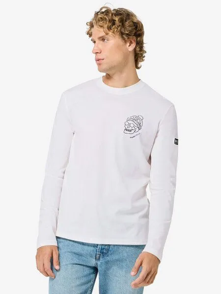 Super.Natural Super.Natural M Frosty Bio C LS für Herren Merino, White/blueberry, – Produktbild 1 von 4