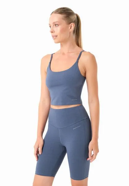 ORGANICATION ORGANICATION TARRA | Crop-Top aus Bio-Baumwolle, Light navy, – Produktbild 3 von 3