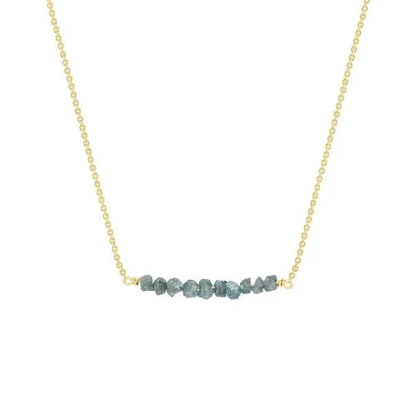 Eppi Eppi Goldener Choker mit blauen ungeschliffenen Diamanten Inaku, Gold, – Produktbild 1 von 3