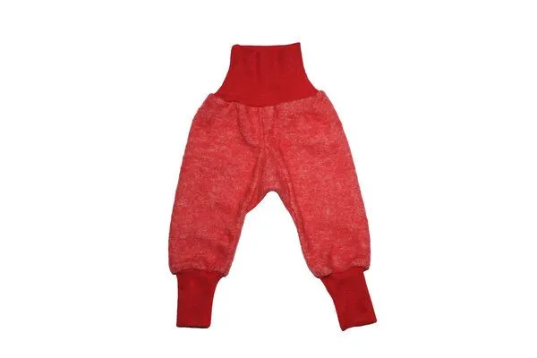 Cosilana Cosilana Baby Fleece-Hose mit Bund kbT Wolle Bio Baumwolle, Rot-melange, – Produktbild 1 von 1