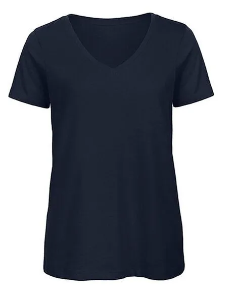 B&C Collection B&C Collection Inspire V-Ausschnitt T-Shirt Damen 140 gr /m² bis Größe 2XL, Navy, – Produktbild 2 von 3