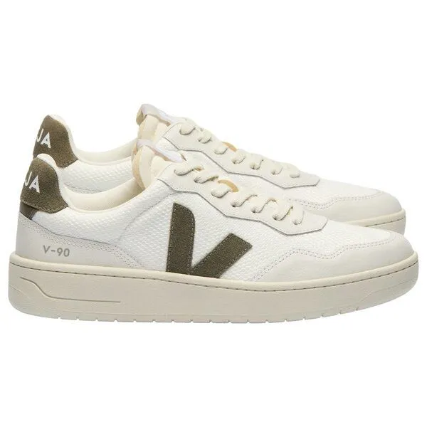 Veja Veja Herren-Sneaker V-90 B-Mesh White Kaki – Produktbild 2 von 8