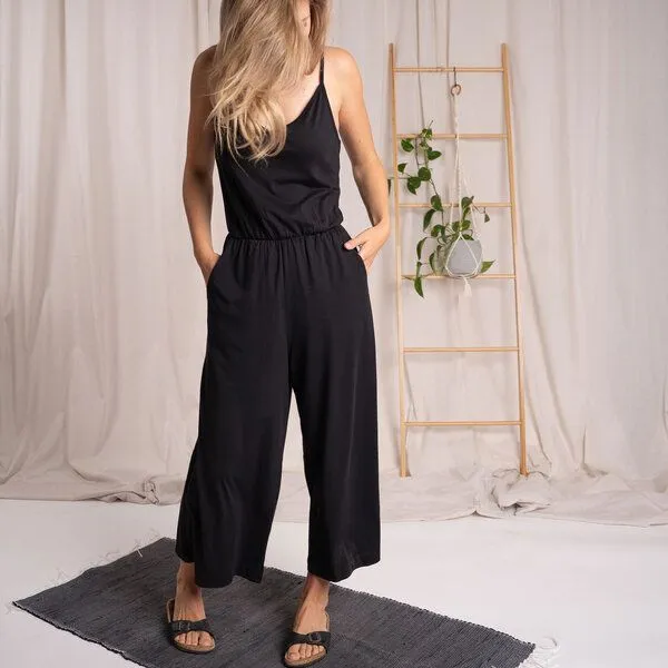 Vresh Clothing Vresh Clothing Velicity - Jumpsuit mit TENCEL (TM) Lyocell, Schwarz, – Produktbild 2 von 4