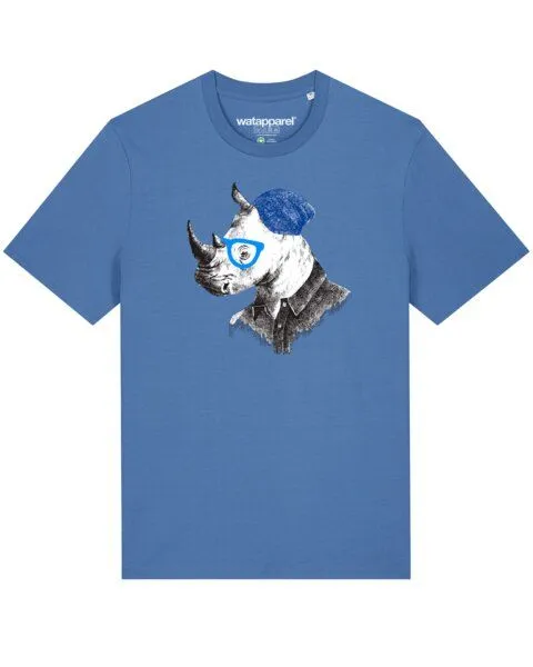 watapparel watapparel T-Shirt Unisex Nashorn, Bright blue, – Produktbild 1 von 4