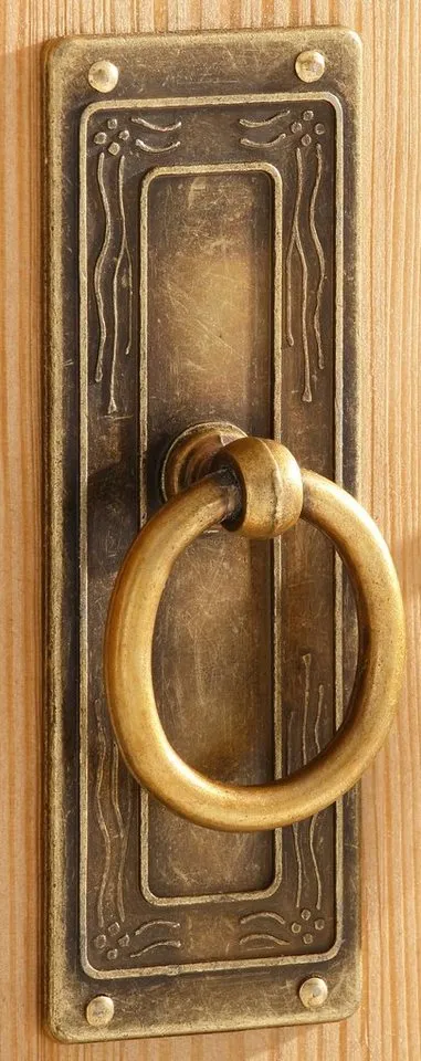OTTO home Kleiderschrank Madrid (3 Breiten: 90/164/245 cm H/T ca.190/59 cm) aus massiver Kiefer, in 3 Breiten mit Spiegeltüren, Beige, – Produktbild 8 von 8