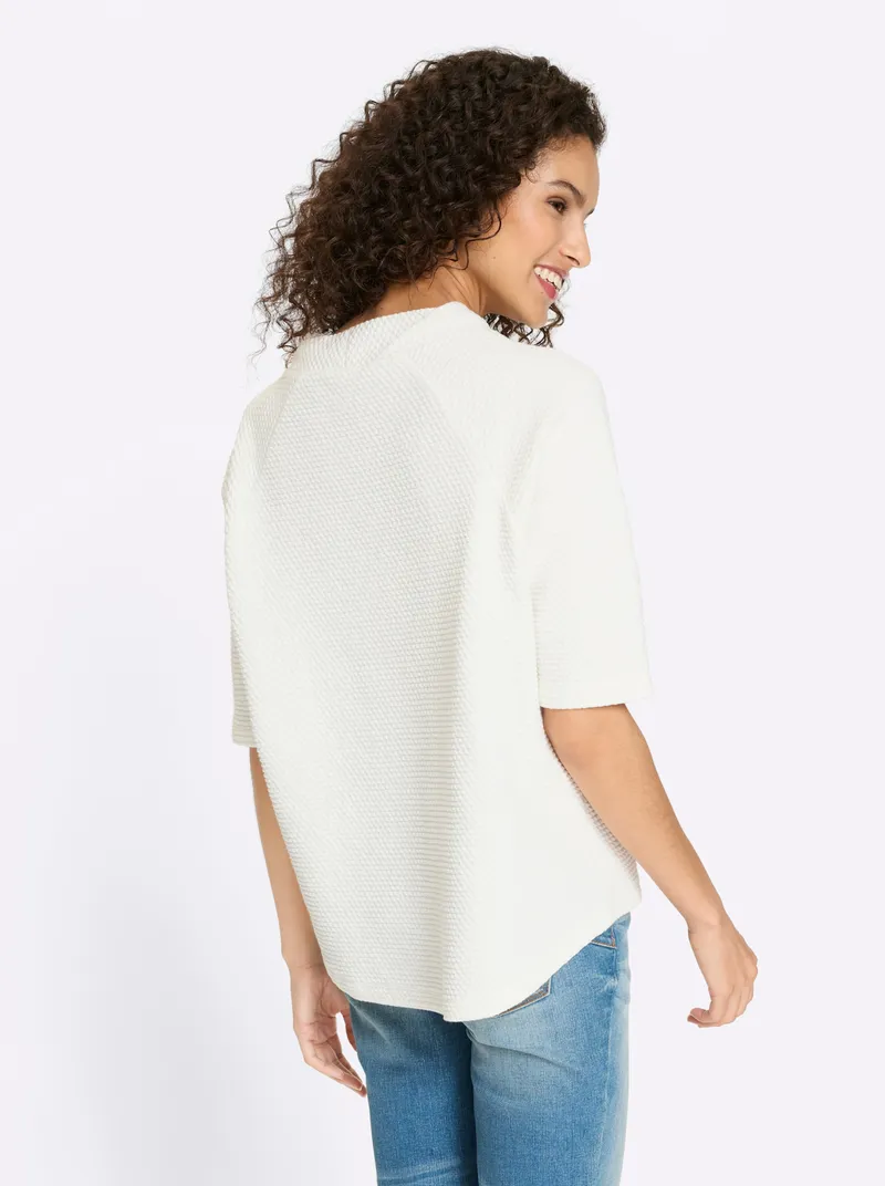 heine Stehkragenshirt, Ecru, – Produktbild 2 von 2