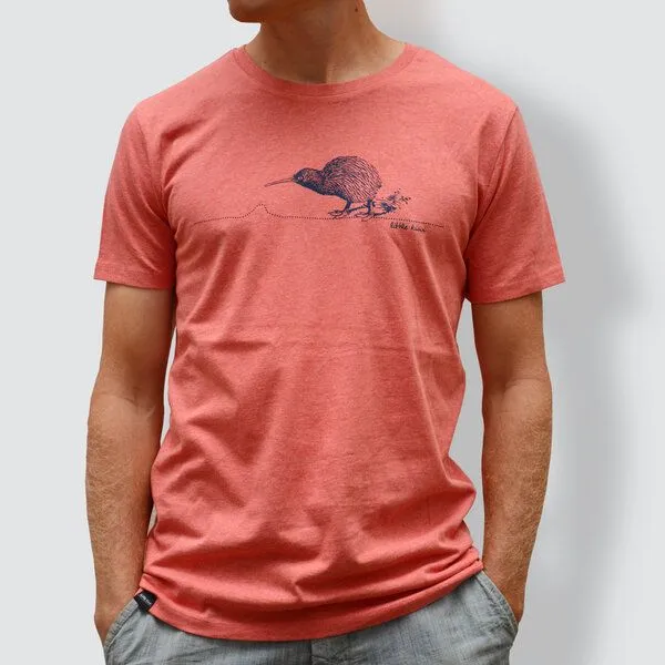 little kiwi little kiwi Herren T-Shirt, "Kiwi", Rot - coral, – Produktbild 1 von 2