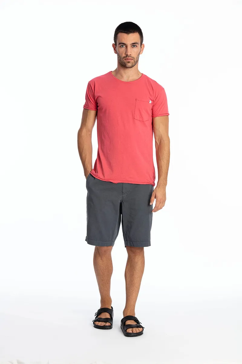 RAVENS VIEW IBIZA RAVENS VIEW IBIZA Herren vegan T-Shirt Rundhalsausschnitt Wild Pocket Flamingo Rosa, Dunkelpink, – Produktbild 1 von 2