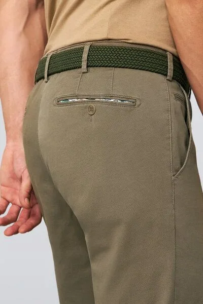 Meyer MEYER Fine-Print Baumwollchino, Braun (camel), – Produktbild 2 von 4